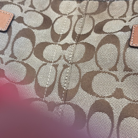 Coach  W Signature Logo W/Leather Trim Bag - Picture 12 of 12